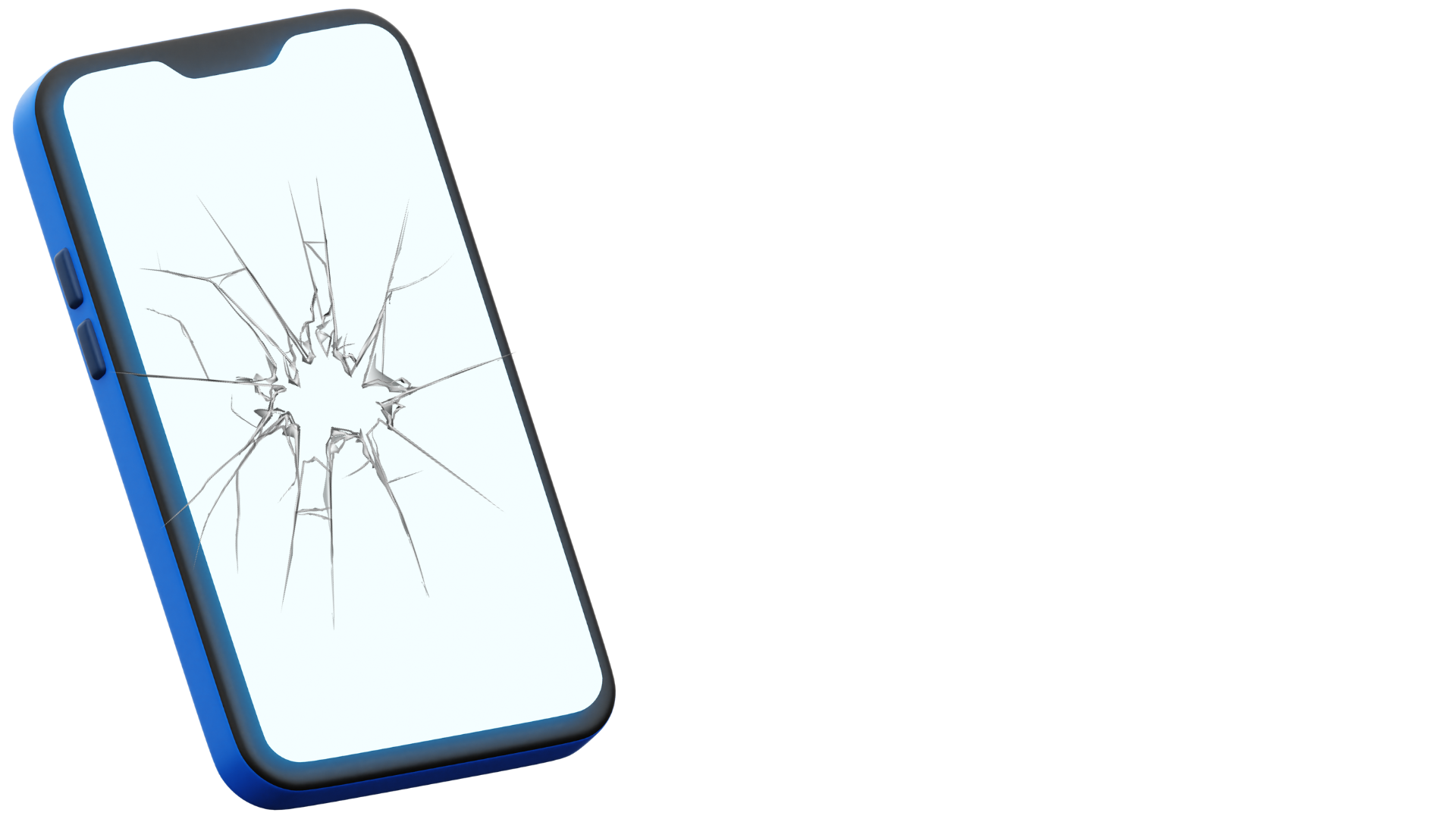 Téléphone cassé prêt à être réparé